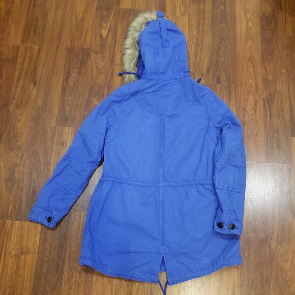 Ladies' Gap Faux Fur Trim Hooded Parka, Size XS, VGUC - Picture 5 of 11